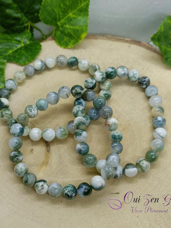 Agate arbre bracelet 8 mm 2