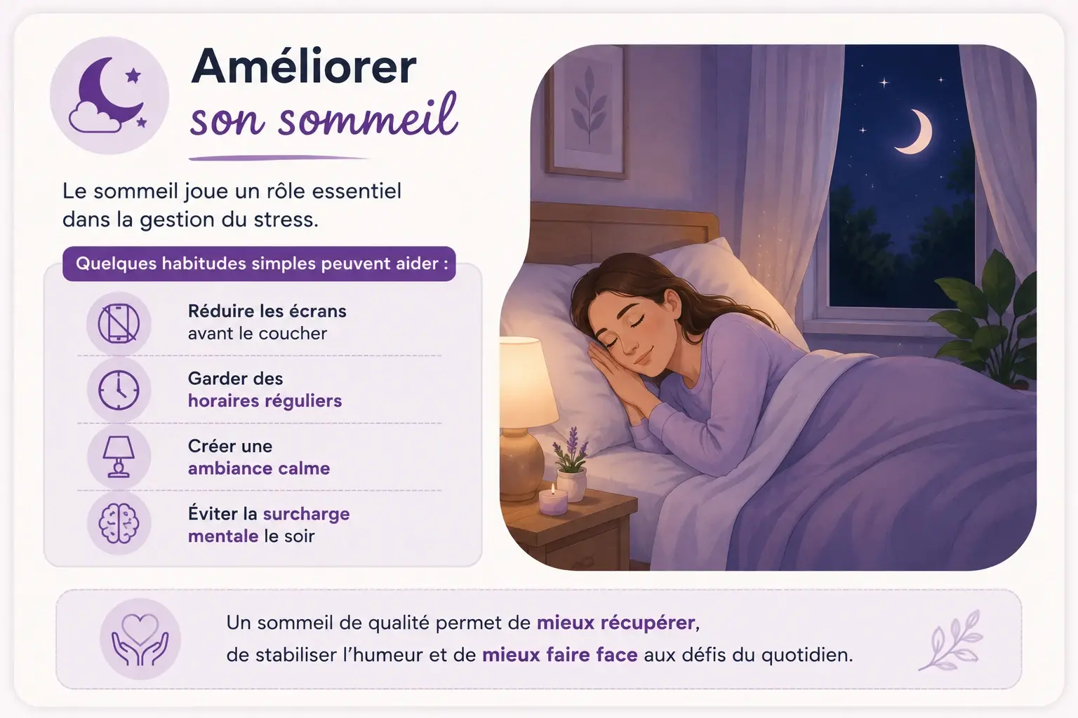 Améliorer son sommeil pour mieux gérer le stress