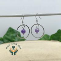 Boucle d oreille amethyste saturne 1 