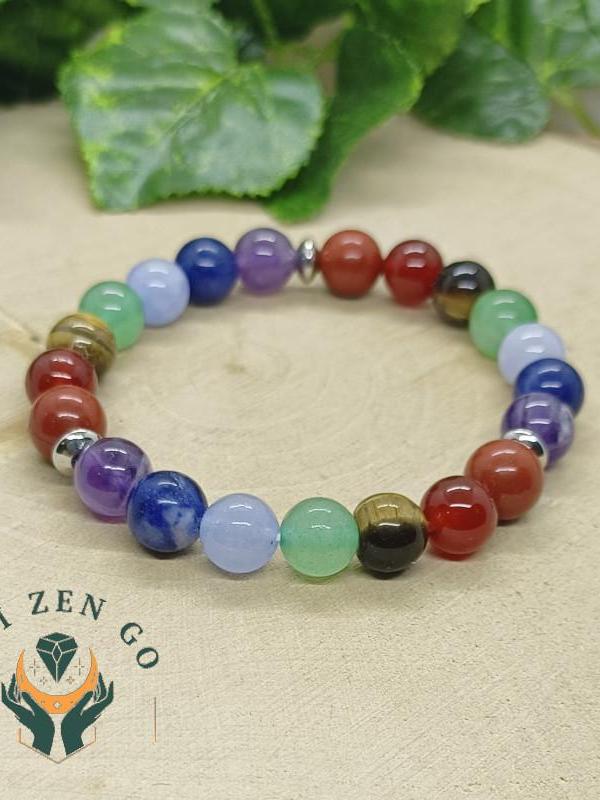 Bracelet 7 chakras 8 mm 3 