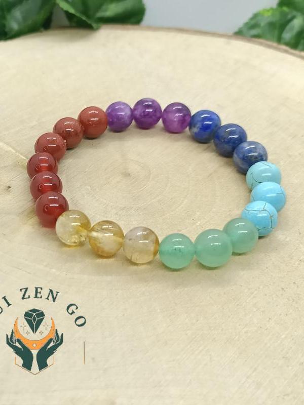 Bracelet 7 chakras classique 8mm 2 