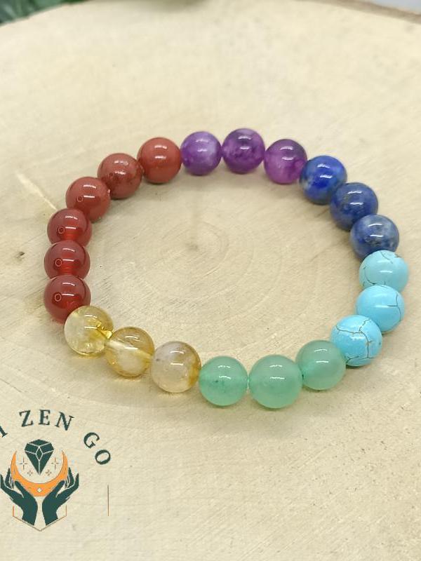 Bracelet 7 chakras classique 8mm 2