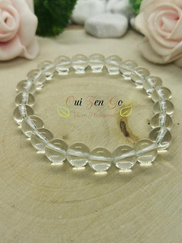 Bracele cristal de roche 8 mmm