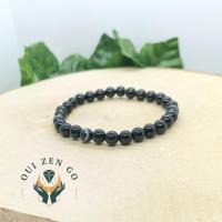 Bracelet agae noire 6 mm 1 