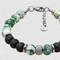 Bracelet agate arbre et pierre de lave atlas