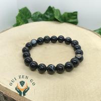 Bracelet agate noir 10 mm 2 