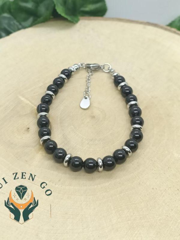 Bracelet agate noir bella 2 