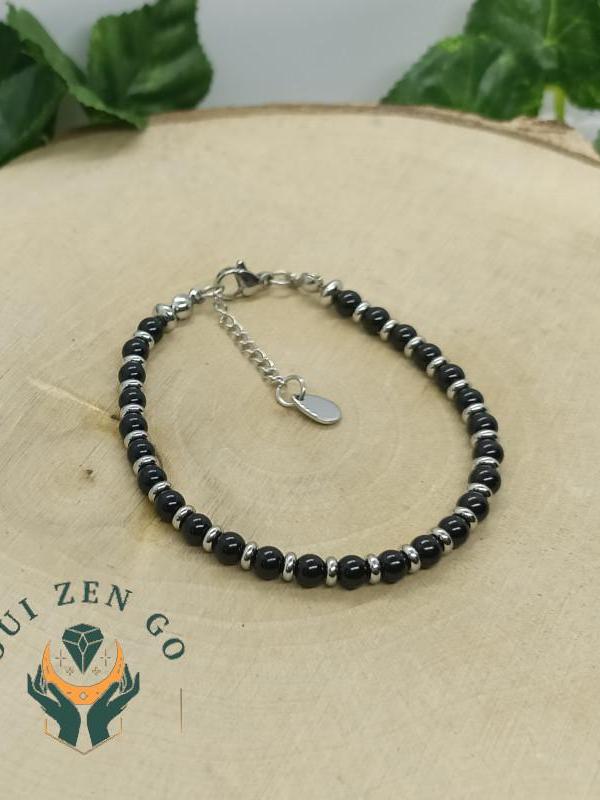 Bracelet agate noir valentin 1 