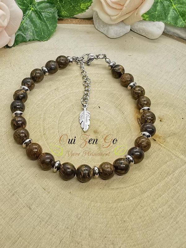 Bracelet bronzite acier inoxydable 1