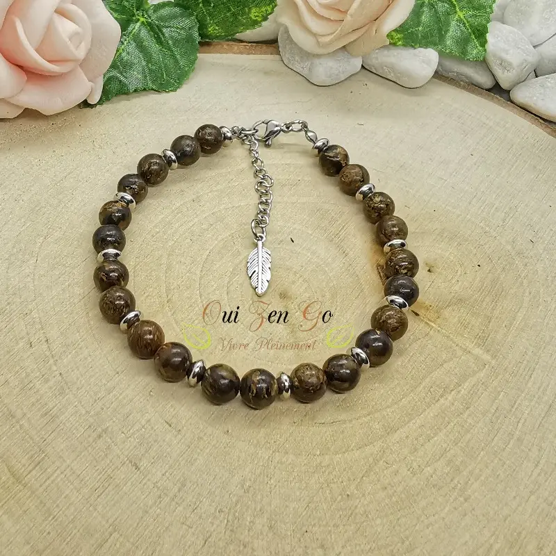 Bracelet bronzite acier inoxydable