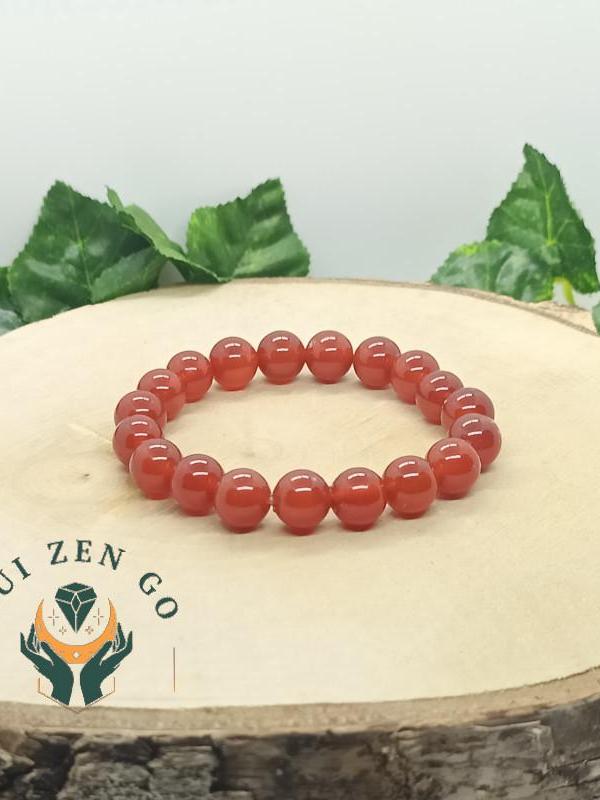 Bracelet cornaline 10 mm 1