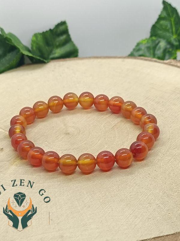 Bracelet cornaline 10 mm 1 