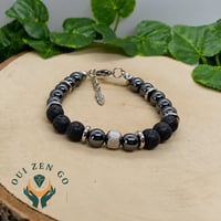 Bracelet en hematite et pierre de lave atlas 2 