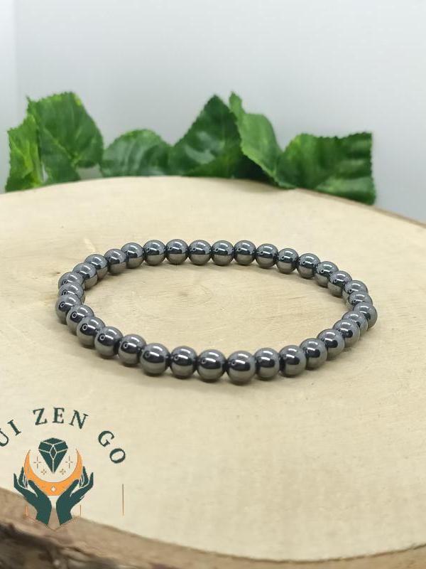 Bracelet hematite 6 mm 1 1