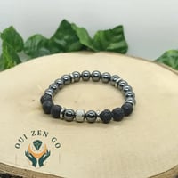 Bracelet hematite et pierre de lave 8 mm tiago 1 