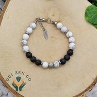 Bracelet howlite pierre de lave atlas 3 