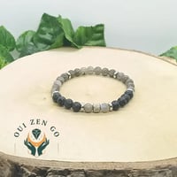Bracelet labradorite et pierre de lave tiago 6 mm 1 