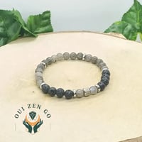 Bracelet labradorite et pierre de lave tiago 6 mm 2 