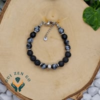 Bracelet obsidienne neige atlas 3 
