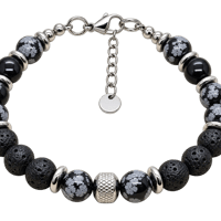 Bracelet obsidienne neige atlas 5 
