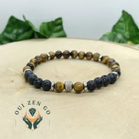 Bracelet oeil de tigre et pierre de lave tiago 6 mm 1 