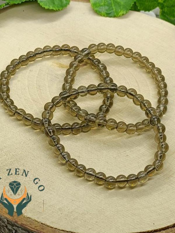 Bracelet quartz fume 8 mm 1 