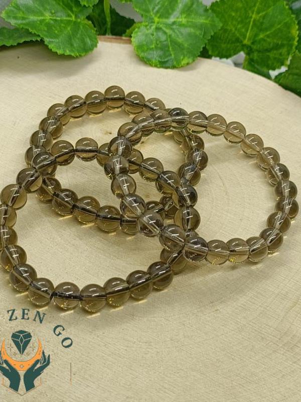 Bracelet quartz fume 8 mm 1
