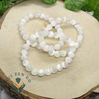 Bracelet selenite 8 mm 1 