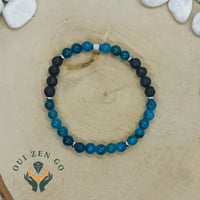 Bracelet tiago apatite et pierre de lave 6 mm 3