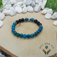 Bracelet tiago apatite et pierre de lave 8 mm