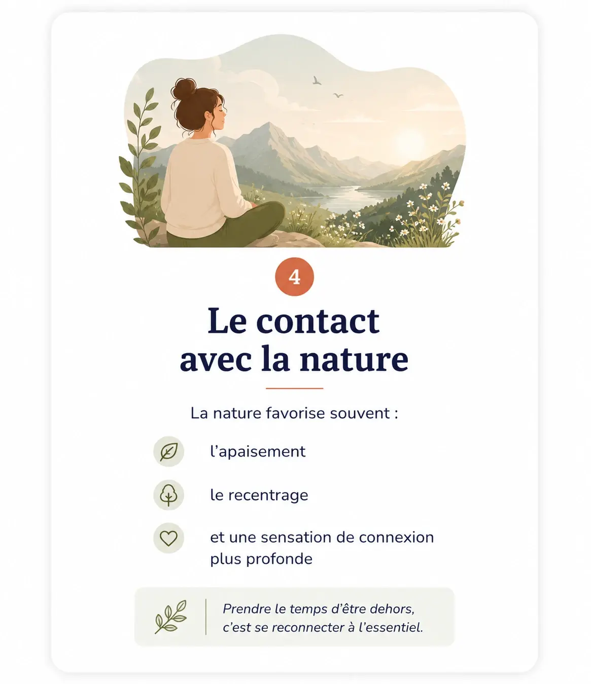 Le contact avec la nature