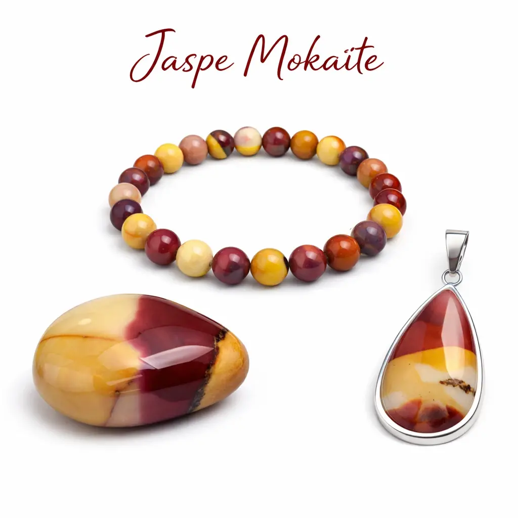 Jaspe mokaïte pierre naturelle