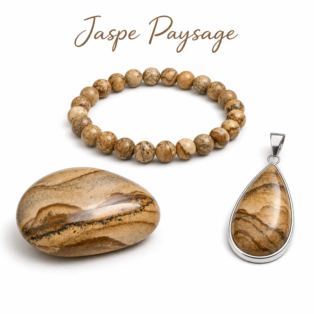 Jaspe paysage pierre naturelle