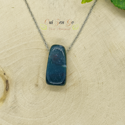 Pendentif agate mousse cleopatre 