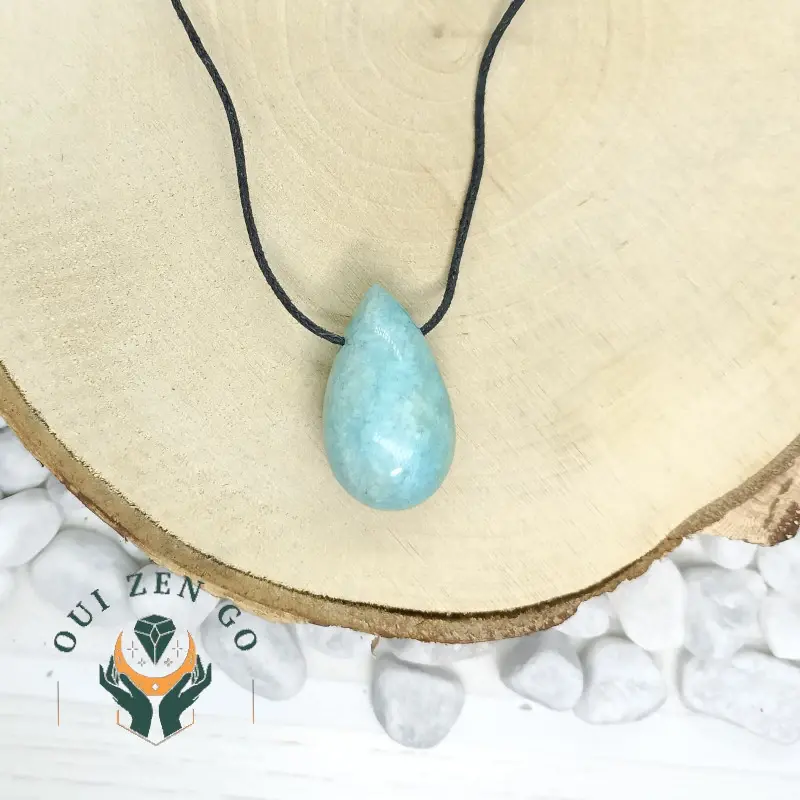 Pendentif amazonite goutte lateral