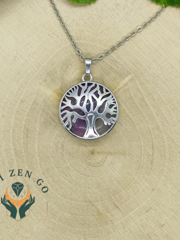 Pendentif amethyste arbre de vie 3