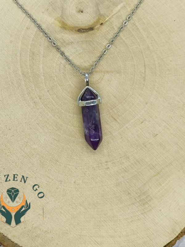 Pendentif amethyste pointe 3