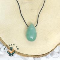 Pendentif aventurine verte goutte lateral 1 