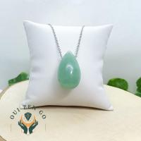 Pendentif aventurine verte goutte lateral 3 