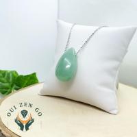 Pendentif aventurine verte goutte lateral 4 