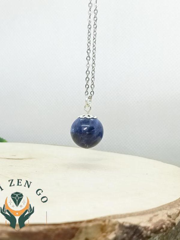 Pendentif boule en sodalite 2 