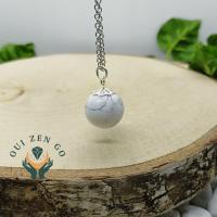 Pendentif boule howlite 1