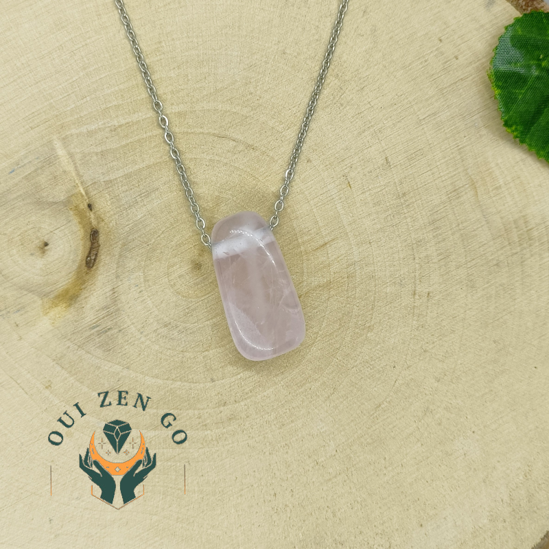 Pendentif cleopatre quartz rose