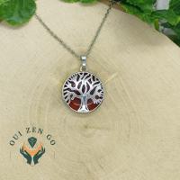 Pendentif cornaline arbre de vie 1 