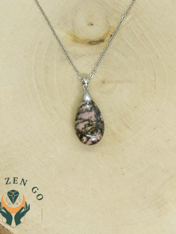 Pendentif en rhodonite goutte 2
