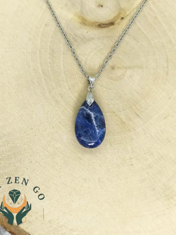 Pendentif en sodalite goutte 2