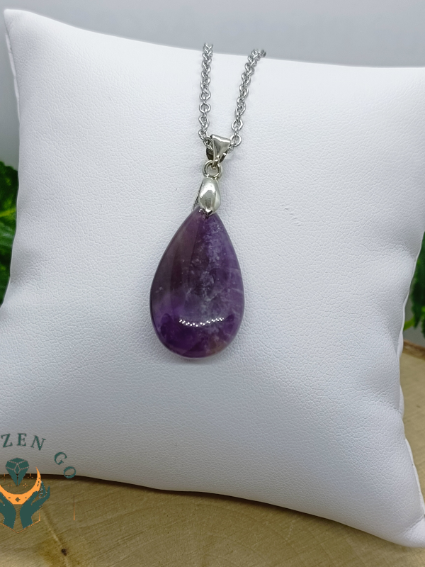 Pendentif goutte amethyste1
