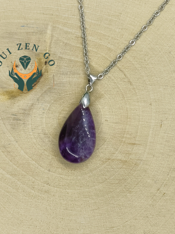 Pendentif goutte amethyste1