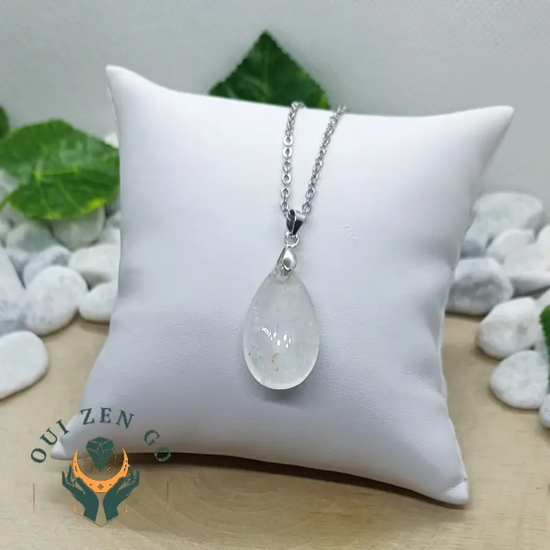Pendentif goutte cristal de roche