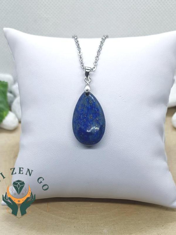 Pendentif goutte lapis lazuli 1 